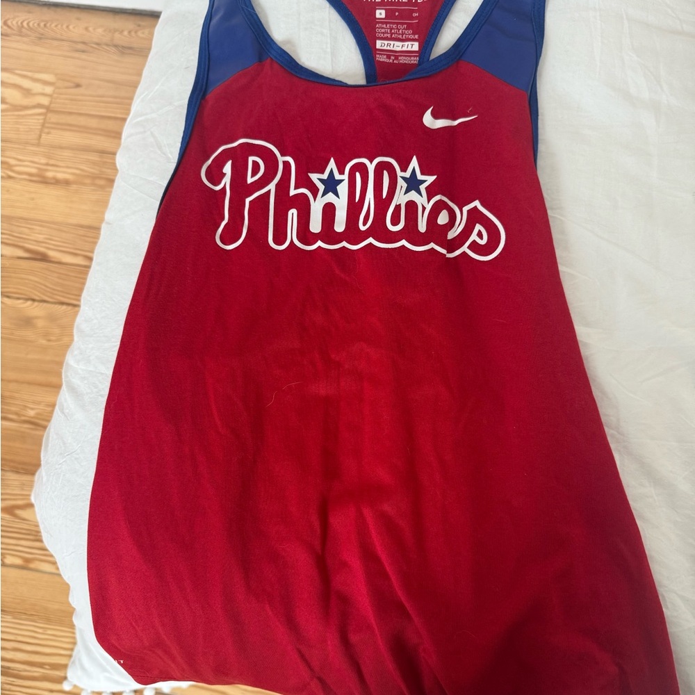 Nike Red and Blue Dri-FIT Tank